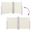 vidaXL Auvent latéral rétractable Crème 140 x 600 cm