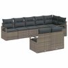 vidaXL Ensemble de canap&eacute; de jardin 8 pc Gris polyrotin