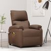 vidaXL Fauteuil &eacute;lectrique de massage Marron Tissu