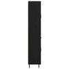 vidaXL Haut Armoire 2 pcs Chêne noir Bois Aggloméré et Verre