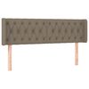 vidaXL T&ecirc;te de lit &agrave; LED Taupe 163x16x78/88 cm Tissu