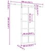 vidaXL Porte coulissante Marron 80 x 208 cm Bois massif en pin