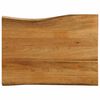 vidaXL Dessus de table 80x60x2,5 cm bord vivant bois massif manguier
