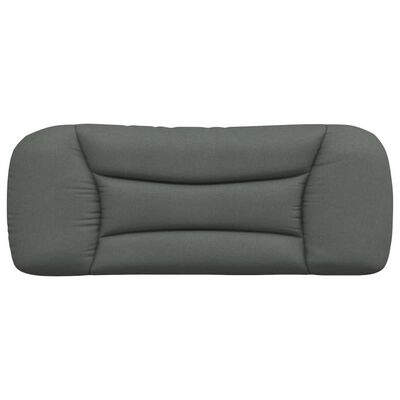 vidaXL Coussin de tête de lit gris foncé 100 cm tissu