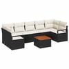 vidaXL Ensemble de canap&eacute; de jardin 8 pc Noir polyrotin