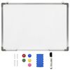 vidaXL Tableau blanc magn&eacute;tique effa&ccedil;able &agrave; sec Blanc 70x50 cm Acier