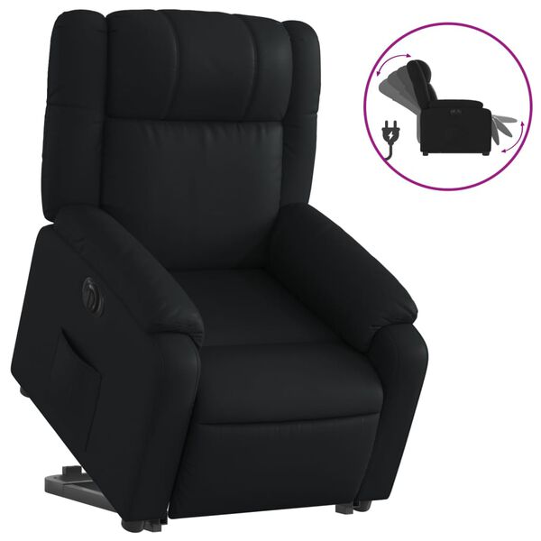 vidaXL Fauteuil inclinable &eacute;lectrique noir similicuir