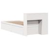 vidaXL Cadre de lit sans matelas blanc 75x190 cm bois de pin massif