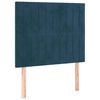 vidaXL T&ecirc;te de lit Bleu fonc&eacute; 80x5x118/128 cm Velours