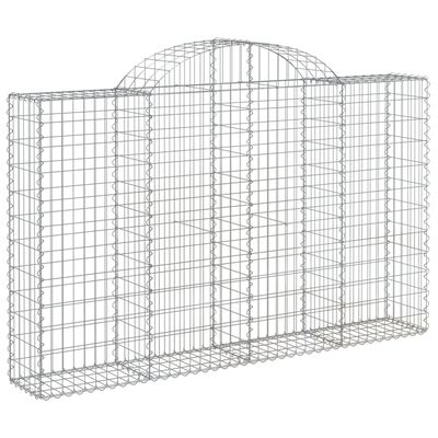 vidaXL Paniers à gabions arqués 15 pcs 200x30x120/140 cm Fer galvanisé