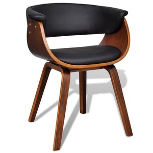 vidaXL Chaise &agrave; manger bois courb&eacute; et similicuir