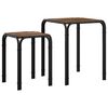 vidaXL Table d'appoint Ch&ecirc;ne fum&eacute; 41 x 40 x 50 cm Bois d'ing&eacute;nierie