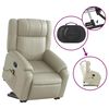 vidaXL Fauteuil inclinable de massage Cr&egrave;me Similicuir
