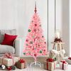 vidaXL Sapin de No&euml;l avec 150 LED avec support Rose 150 cm PVC