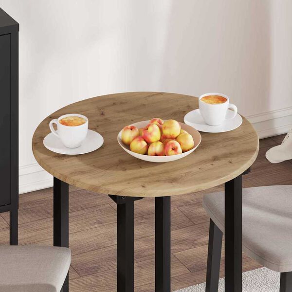 vidaXL Plateau de table ch&ecirc;ne artisanal 60 x 60 x 1,5 cm