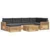 vidaXL Ensemble de canap&eacute;s d'ext&eacute;rieur 7 pcs Blanc et anthracite