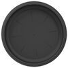 vidaXL Plateau &agrave; fleurs rond 6 pcs Noir &Oslash; 17,5 x 2 cm Plastique