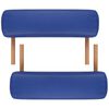 vidaXL Table pliable de massage Bleu 3 zones avec cadre en bois