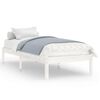 vidaXL Cadre de lit sans matelas blanc bois massif 100x200 cm