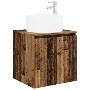vidaXL Vanit&eacute; de lavabo mural Bois ancien 49,5 x 44,5 x 66 cm
