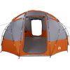 vidaXL Tente de camping Gris et orange 475 x 475 x 235 cm Polyester
