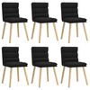 vidaXL Chaises &agrave; manger lot de 6 noir tissu