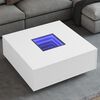 vidaXL Table basse avec LED infini blanc 100x100x40 cm