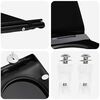 vidaXL Siège de toilette Réglable Noir 48,5 x 36 x 5 cm Polypropylène
