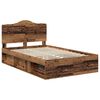 vidaXL Cadre de lit Bois ancien 135 x 190 cm Pin massif