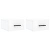 vidaXL Tables de chevet murales 2 pcs blanc brillant 35x35x20 cm