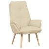 vidaXL fauteuil Cr&egrave;me 69 x 74 x 93 cm Tissu et Contreplaqu&eacute;