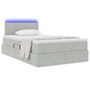 vidaXL Lit avec rangement et LED Gris clair 120 x 200 cm Velours