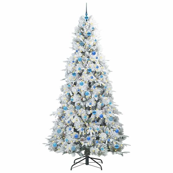 vidaXL Sapin de No&euml;l Artificiel &agrave; Branches Articul&eacute;es Blanc 240 cm