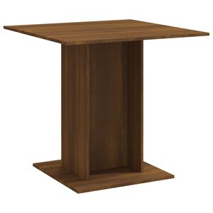 vidaXL Table &agrave; d&icirc;ner Ch&ecirc;ne marron 80x80x75 cm Bois d'ing&eacute;nierie