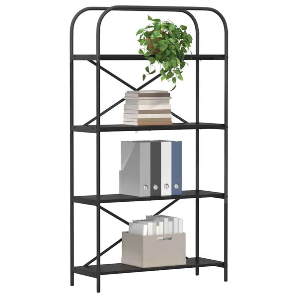 vidaXL &Eacute;tag&egrave;re Ch&ecirc;ne noir 80 x 30 x 146 cm Bois d'ing&eacute;nierie