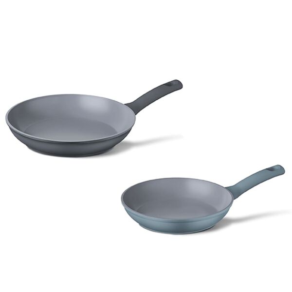 CUISINOX Ensemble de po&ecirc;les &agrave; frire 2 pcs Bleu denim