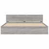 vidaXL Cadre de lit sans matelas sonoma gris 200x200 cm