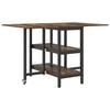 vidaXL Table &agrave; d&icirc;ner 122 x 80 x 76,5 cm Bois d'ing&eacute;nierie Ch&ecirc;ne fum&eacute;