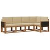 vidaXL Ensemble de canap&eacute;s d'ext&eacute;rieur 5 pc 5 place Naturel et Beige