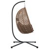 vidaXL Chaise suspendue Caf&eacute; 104 x 100 x 191 cm polyrotin
