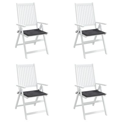 vidaXL Coussins de chaise de jardin lot de 4 anthracite 50x50x3 cm