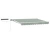 vidaXL Auvent r&eacute;tractable &eacute;lectrique Vert et blanc 3 x 2,5 m