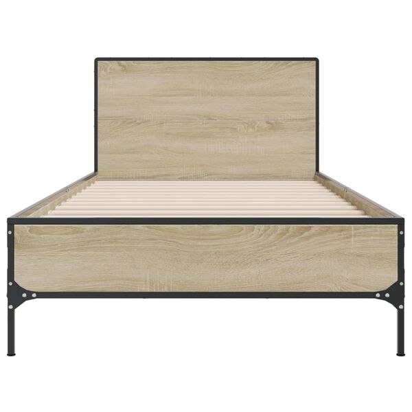 vidaXL Cadre de lit sans matelas ch&ecirc;ne sonoma 90x200 cm