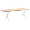 vidaXL Pieds de table &agrave; manger en forme de X, 2 pi&egrave;ces, blanc, 80 x (72-73) cm, acier