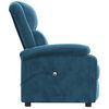 vidaXL Fauteuil inclinable &eacute;lectrique bleu velours