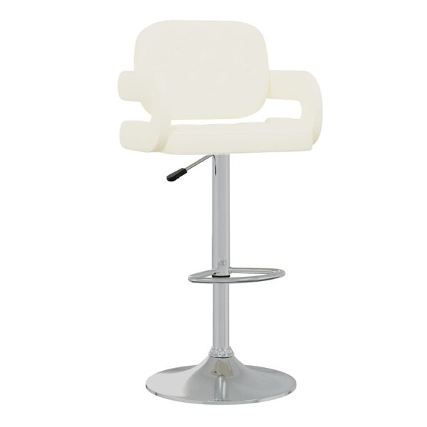 vidaXL Tabourets de bar lot de 2 cr&egrave;me similicuir