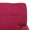 vidaXL Chaise longue avec coussin Bordeaux 91 x 157 x 91 cm Velours