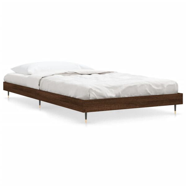 vidaXL Cadre de lit sans matelas ch&ecirc;ne marron 100x200 cm