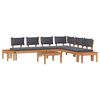 vidaXL Ensemble de canap&eacute; de jardin 3 pc Marron et gris