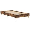 vidaXL Cadre de lit sans matelas ch&ecirc;ne fum&eacute; 90x200cm bois d'ing&eacute;nierie